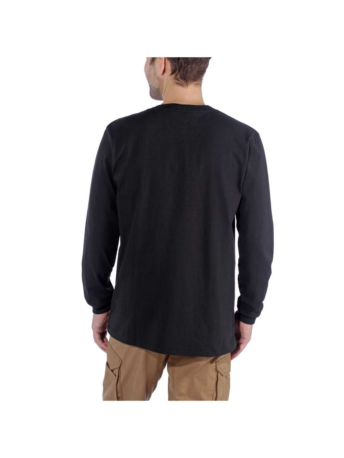 Carhartt Long-Sleeve Logo Black Clothing