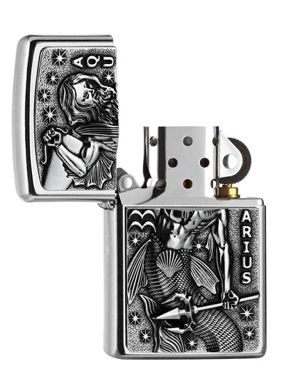 Zippo Feuerzeug Aquarius Emblem