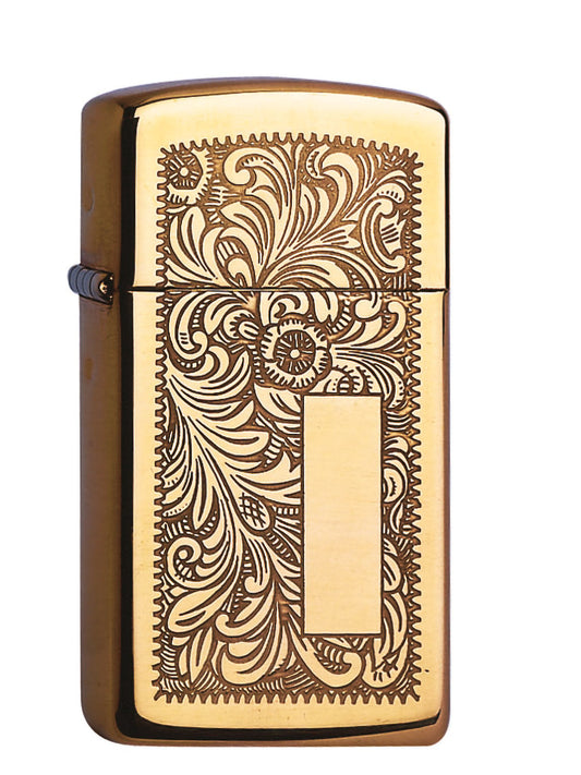Zippo Feuerzeug Venetian® Brass Slim