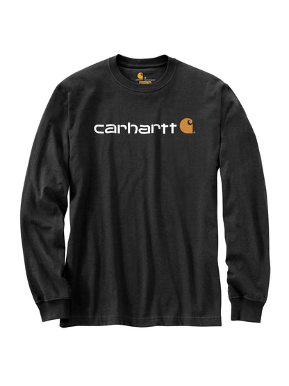 Carhartt Long-Sleeve Logo Black Clothing