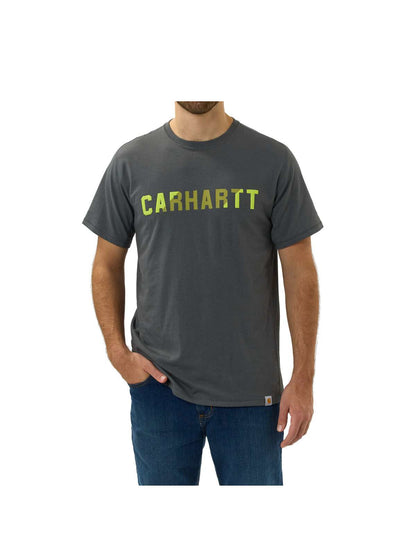 Carhartt Logo T-Shirt Grey Clothing